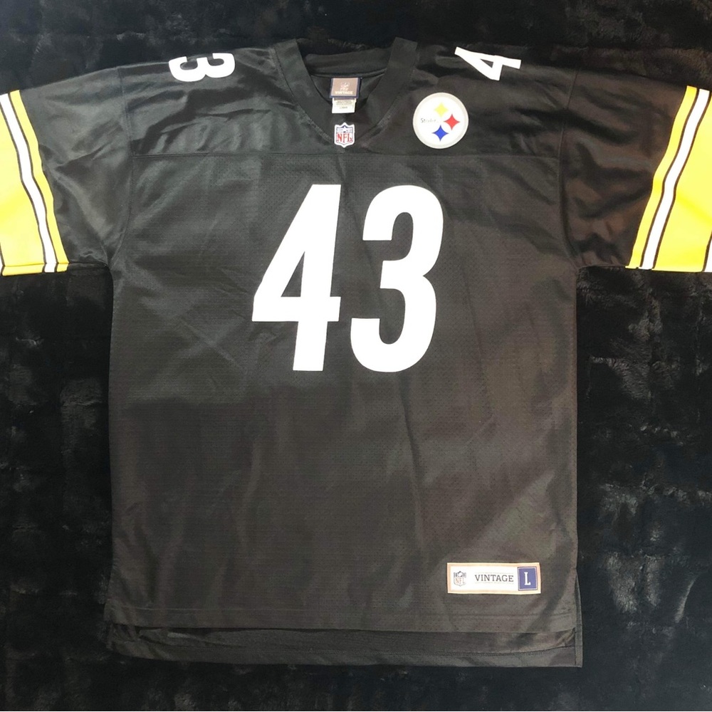 Troy Polamalu 43# Steelers L vintage “NNT” with hat.